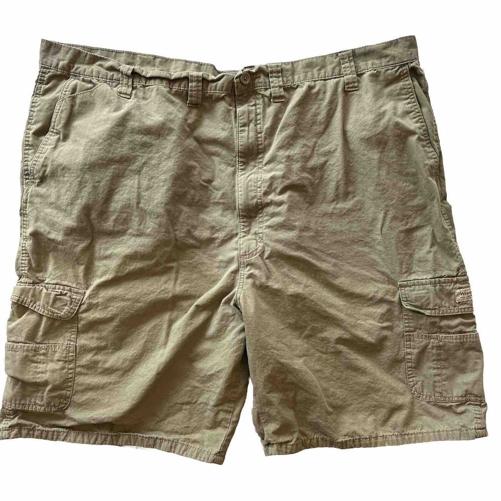 Wrangler Men's Tan Cargo Shorts Size 48 Authentic Hiking Outdoor Fishing Khaki